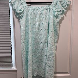 Sail to Sable midi dress in mint green and white Size M